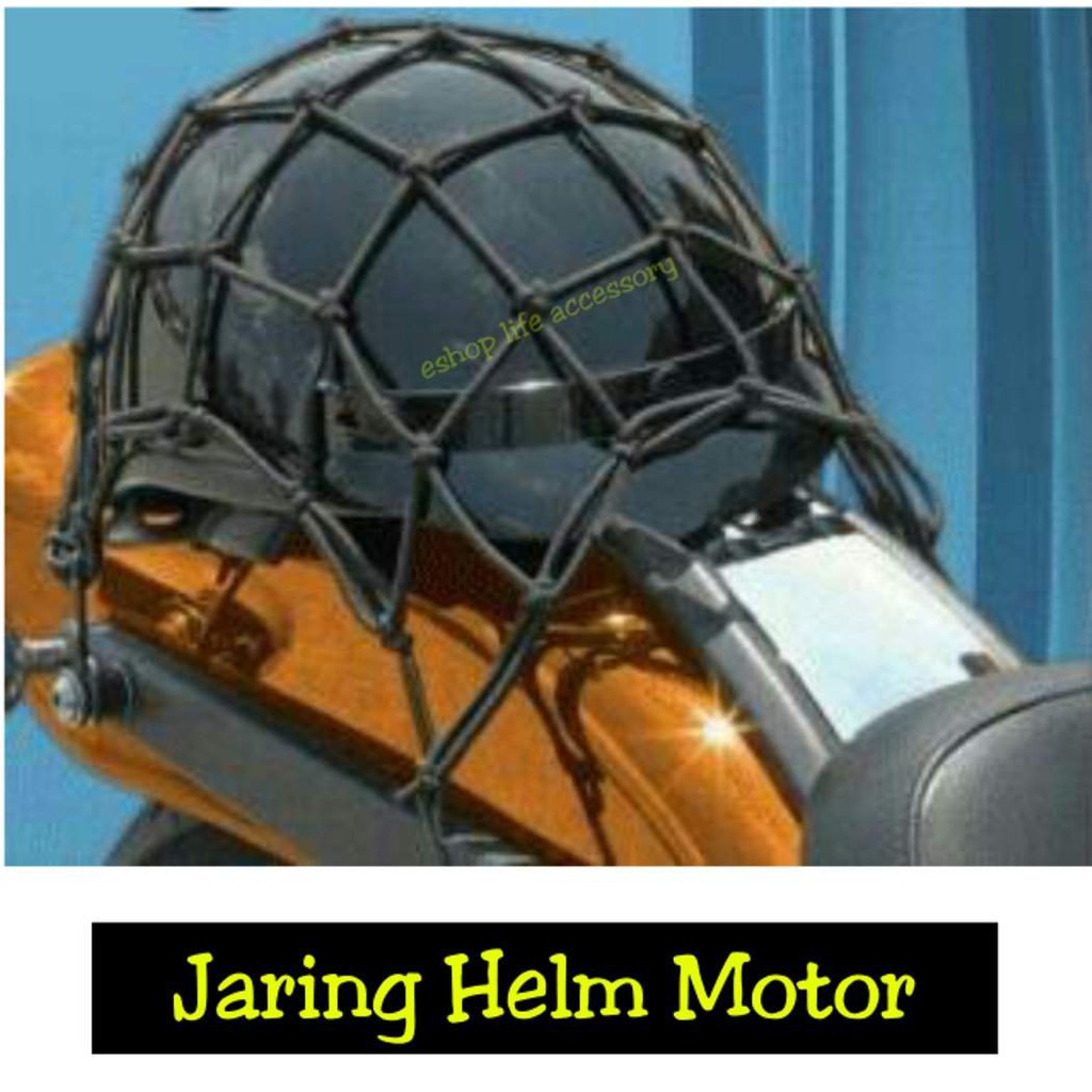 Tali Pengikat Barang Bagasi dan Jaring Helm Bahan Tebal Motorcp