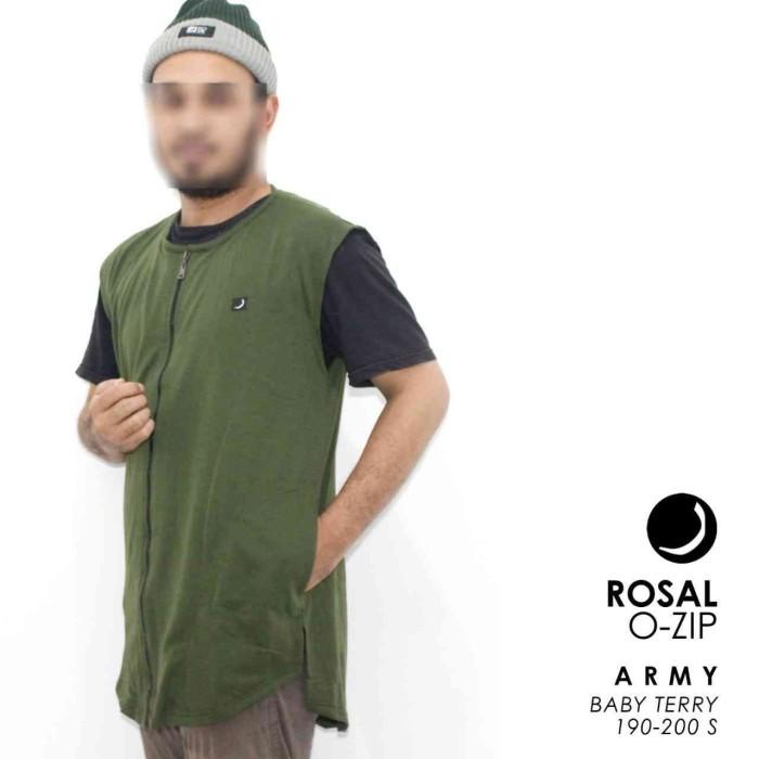 ROSAL Rompi Sholat Bahan Kaos Oblong Zipper Jumbo Rompi Shalat