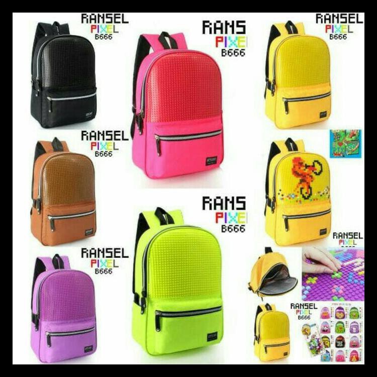 TAS RANSEL SEKOLAH ANAK PIXEL POWA LEGO 666 KODE 1026