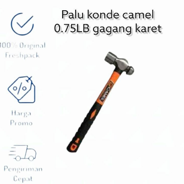 Palu konde 3/4inch CAMEL 0.75lb rubber grip palu gagang karet CAMEL palu camel