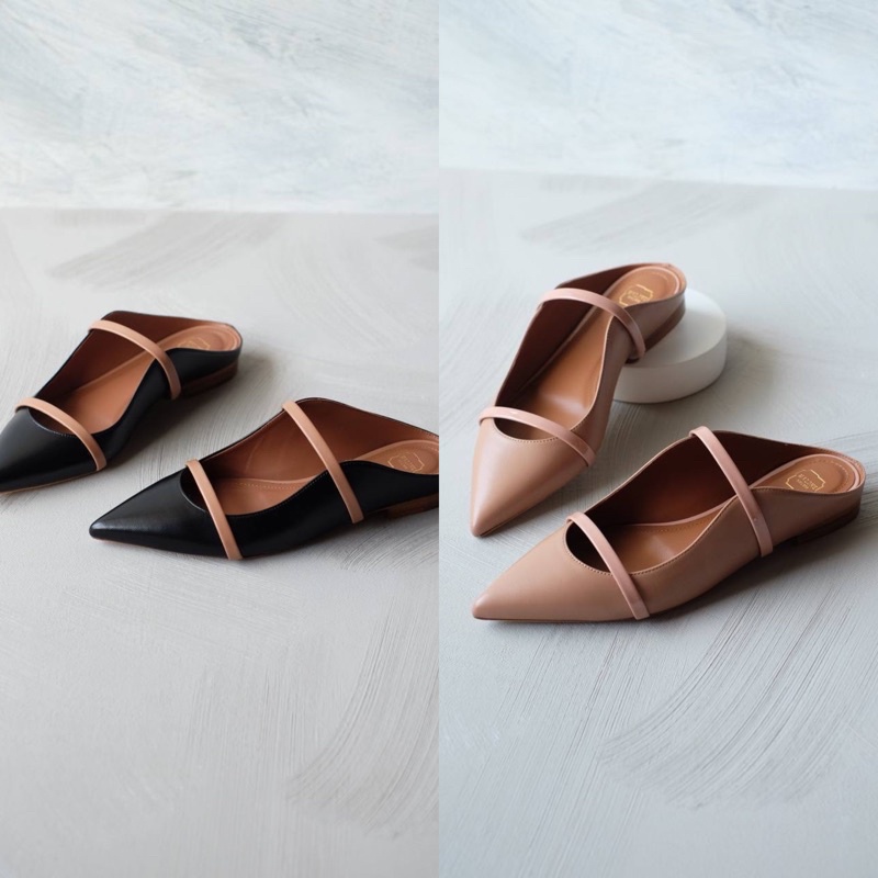 AUTHENTIC ORIGINAL Malone Souliers Maureen mules flat Leather