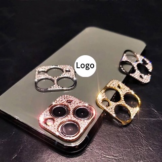 Cover Pelindung Lensa Kamera Bahan Pc Hias Batu Kristal Glitter 3d Untuk Iphone 11 12 13 Mini Pro Max