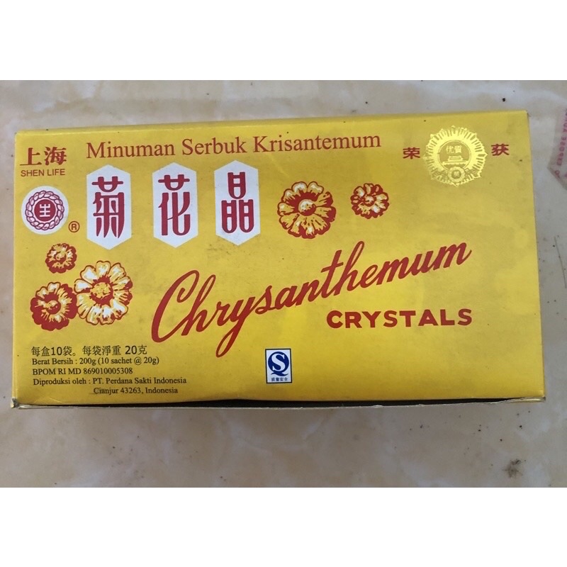 

CHRYSANTHEMUM CYSTALS isi 10 sachet @20 gr | Teh Bunga Krisantemum | Chi Wa Cing | Cie Hwa Cing