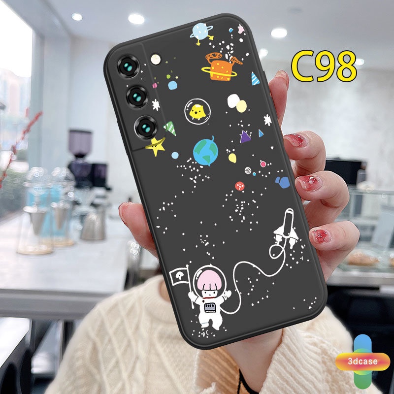 Casing Soft TPU Case Samsung A32 A52 A12 A13 A13LITE A23 A51 A10S A50 A20S J2 J7 Prime A02S A03 A20 A72 A50S A10 A30S A52S A30 M12 M10 M01S A54 A15 A16 A9 A5 Y12 Y20 A12 Cute Moon Pattern Anti-fall Case