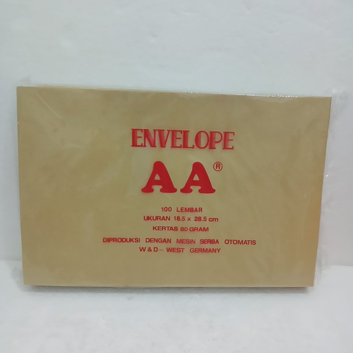 

Amplop AA kesing kwarto (isi 100 lembar) NON SEAL/TANPA LEM