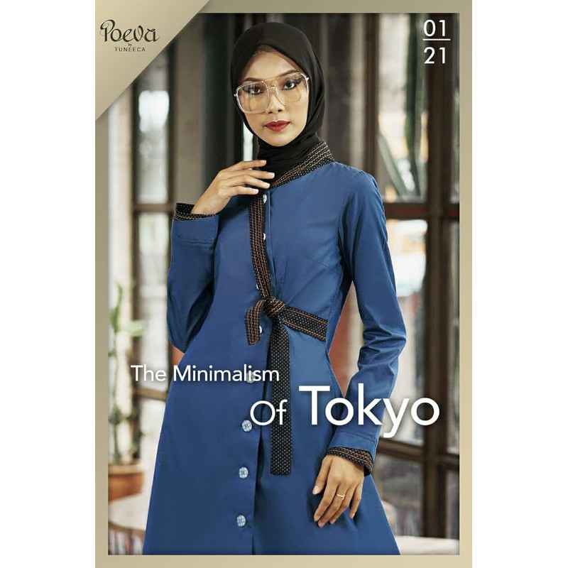 POEVA THE MINIMALISM OF TOKYO BY TUNEECA DISKON SALE PROMO PV-0121006 TUNIK DRESS ATASAN WANITA