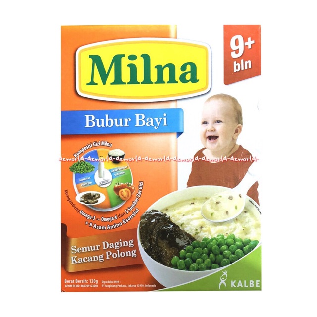 Milna Bubur Bayi 9+ 120gr Semur Daging Kacang Polong Makanan Bayi