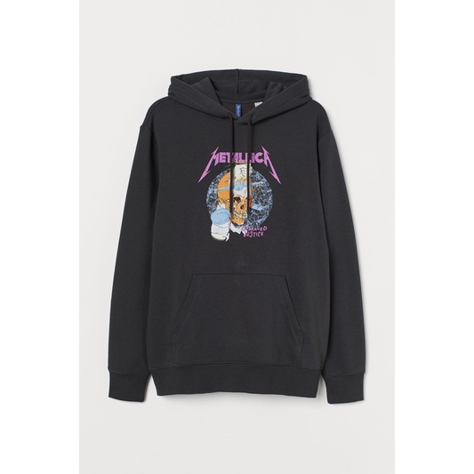 COD SALE 11.11 Hoodie Sweater Pria Wanita HnM Jaket Unisex Metalica Lightning and damage justice