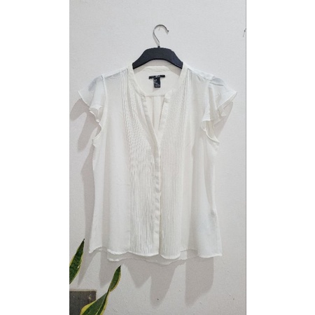 Blouse Atasan putih sifon Forever 21