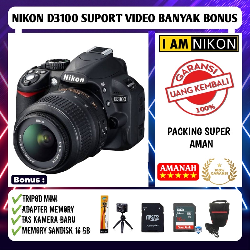 Harga Nikon D3100 No Vignet Terbaru Januari 2023 Biggo Indonesia