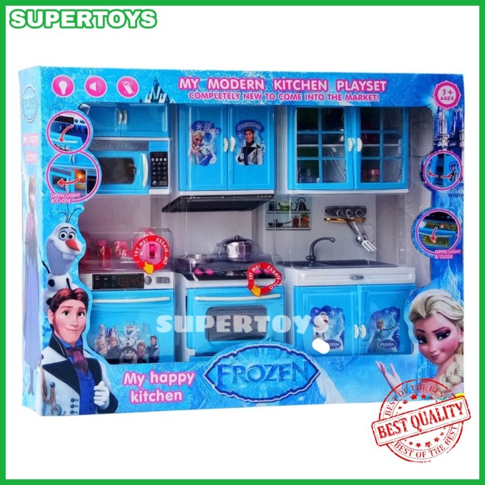 MODERN KITCHEN SET FROZEN BESAR - MAINAN ANAK MASAK MASAKAN KADO ANAK