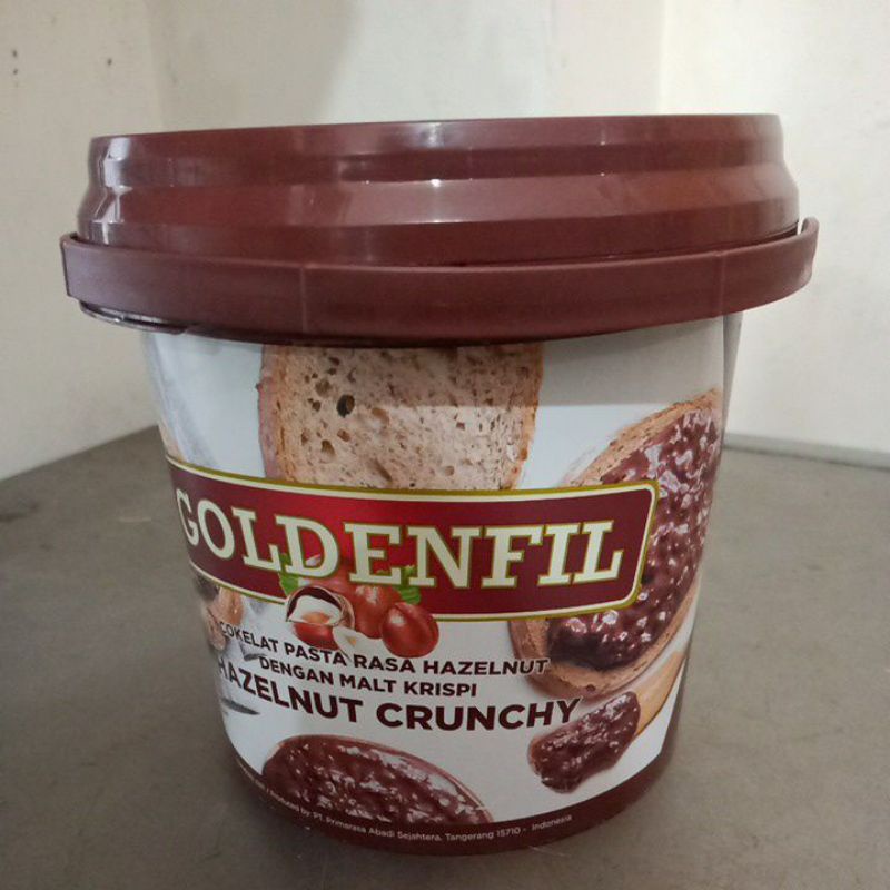 

GOLDENFIL HAZELNUT CRUNCHY 1KG COKELAT PASTA SELAI ROTI DLL