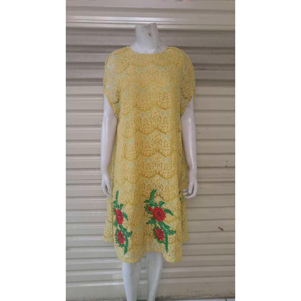 Terusan Tunik Brokat 1199 - Putih Terlaris