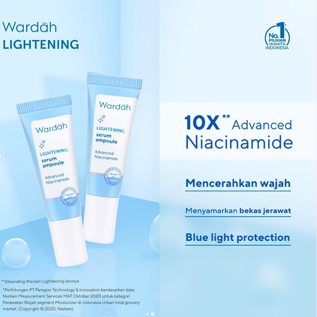 Wardah NEW Lightening | Serum Toner Whip Foam Day Night Cream Gel Micellar Mist