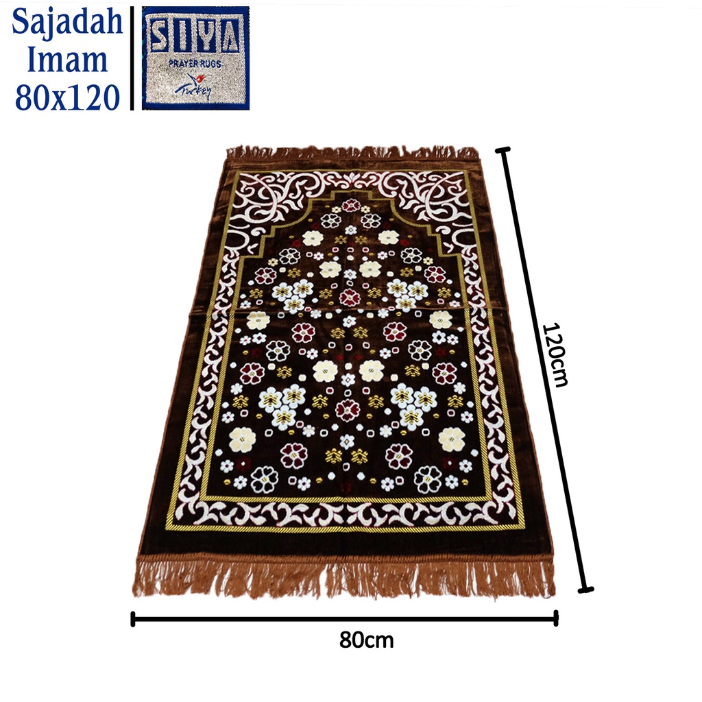 Sajadah Bulu Halus SIYA uk JUMBO 80 x 120cm / Sajadah Imam