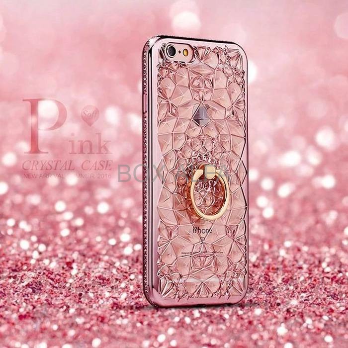 Case Samsung J5 2016 J510 Love Crystal Flower List Diamond Bunga 3D