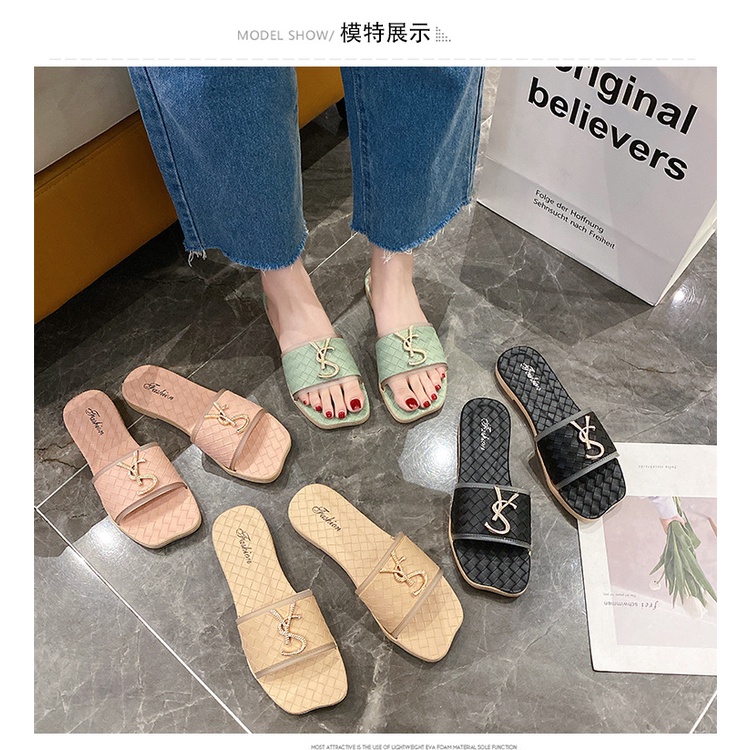 Funatic Sandal Teplek Wanita Import Terbaru Kekinian Fashion Flat SF779