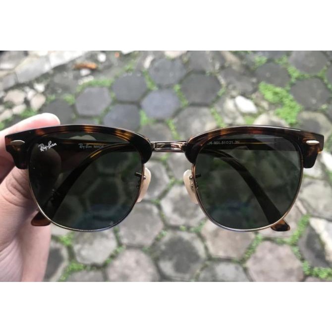 [[COD]] Rayban clubmaster tortoise lensa ijo botol original BERMUTU Kode 1079