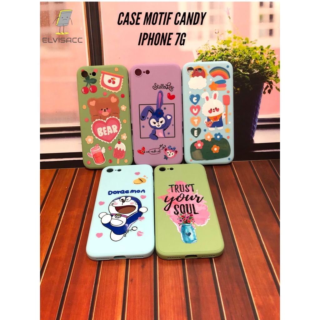 CASE MOTIF APPLE IPHONE 7 CASE CANDY FULL MOTIF , CASING MOTIF IPHONE 7