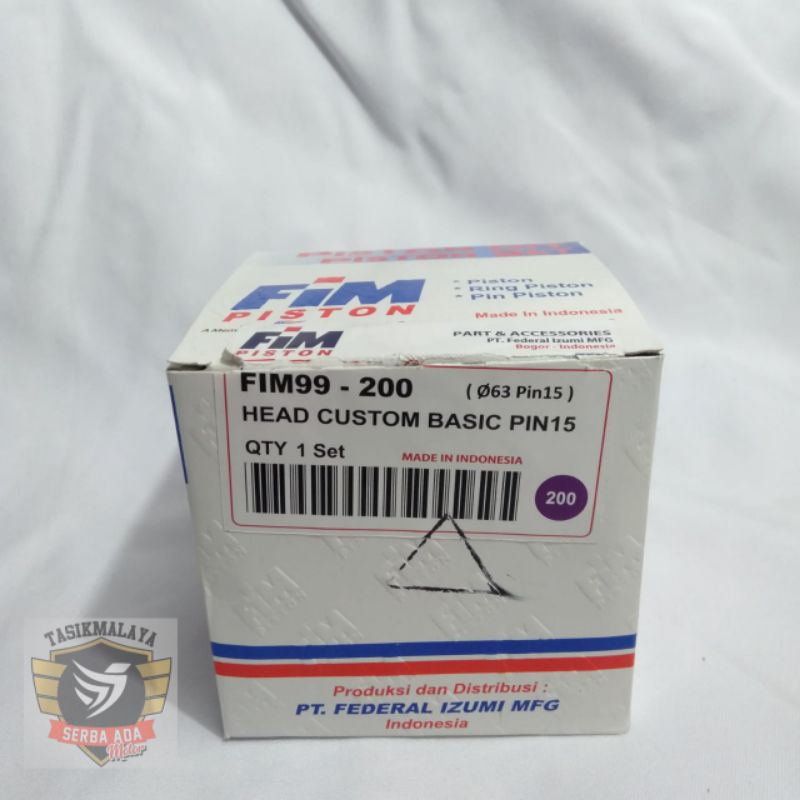 PISTON KIT SEHER KIT FIM 99 HEAD CUSTOM BASIC PIN 15 OS STD 50 100 150 200