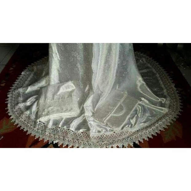 BARANG BERKUALITAS MUKENA ZAHARA PRADA SUTRA PUTIH ELEGAN - PUTIH KEKINIAN MURAH GROSIR IMPORT