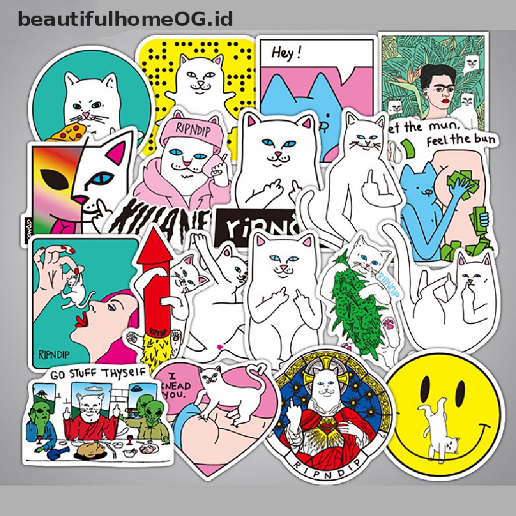 50 Pcs Stiker Bom RIPNDIP Untuk Laptop Skateboard Koper