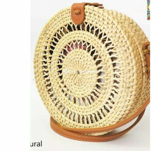TAS ROTAN JERAMI SELEMPANG BAHU WANITA ROTAN BALI