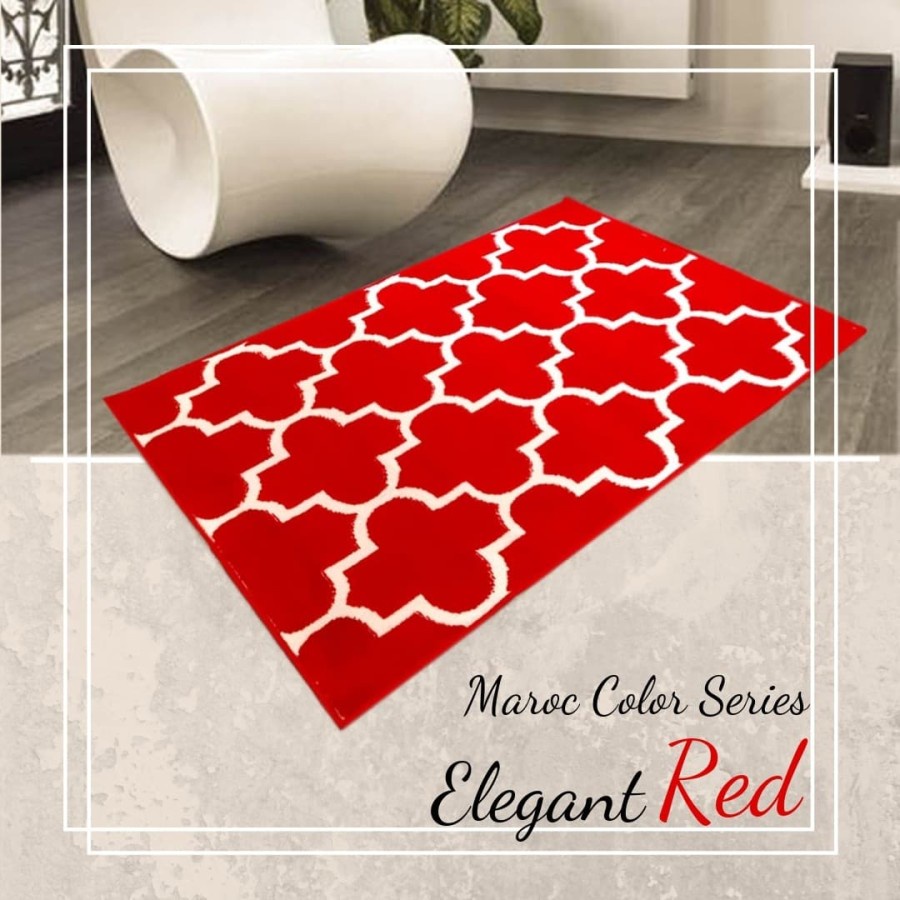 KARPET LANTAI MAROC 100 X 150 COLOUR SERIES-Chilli Red 14