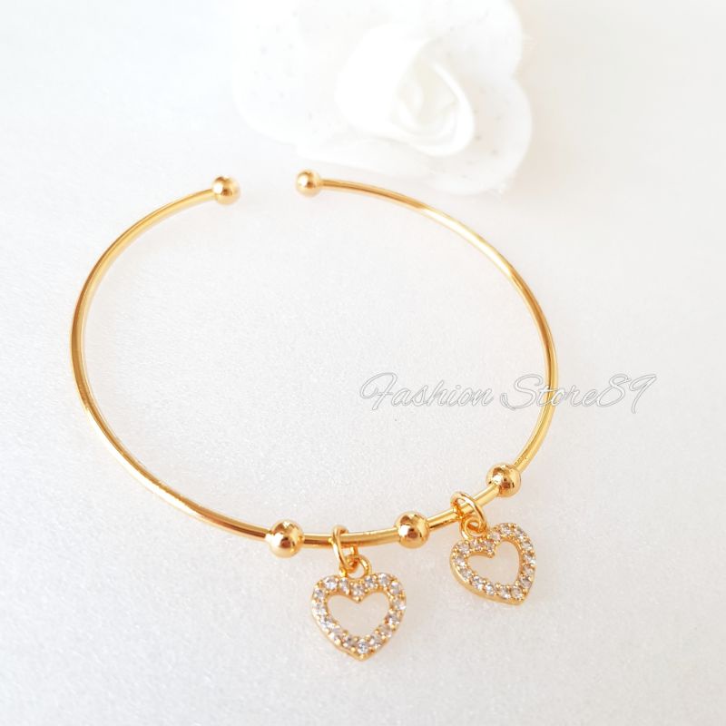 Fashion Bestseller impor Gelang Bangle Flexibel  dewasa Perhiasan lapis emas 18K Xuping Yaxiya