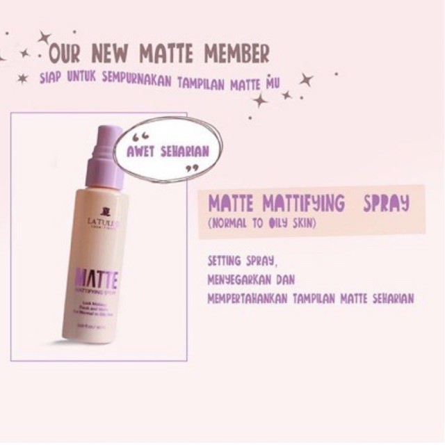 La Tulipe Matte Mattifying Spray