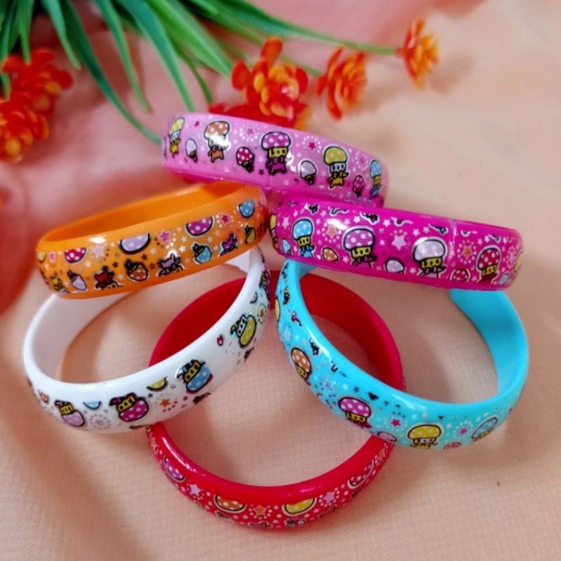 Gelang Anak Murah Motif Karakter 12pc Plastik Grosir Lusinan