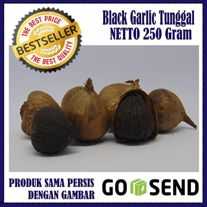 

TERMURAH - BLACK GARLIC TUNGGAL 250 GRAM - BAWANG PUTIH HITAM TUNGGAL/LANANG