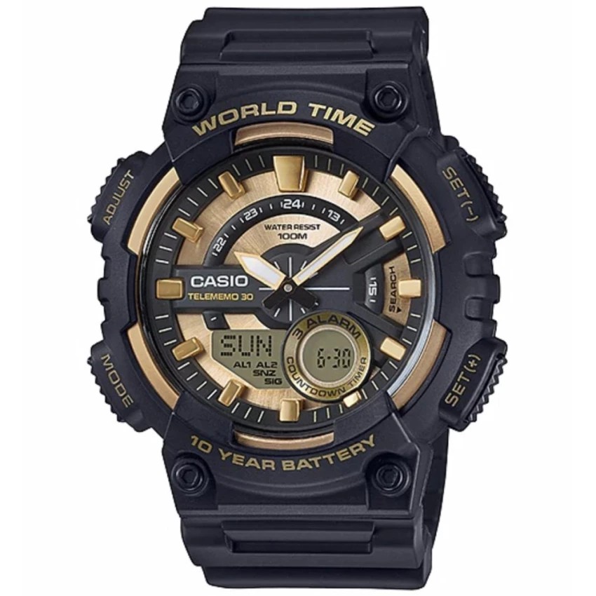 Casio Original AEQ-110BW-9A / AEQ110BW-9A Jam Tangan Pria - Digital - Karet - Hitam