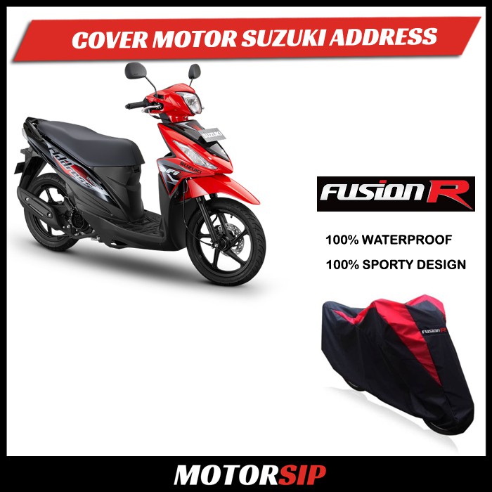 Cover Motor SUZUKI ADDRESS Anti Air Sarung Penutup Body Motor FUSION R Sporty Design Waterproof