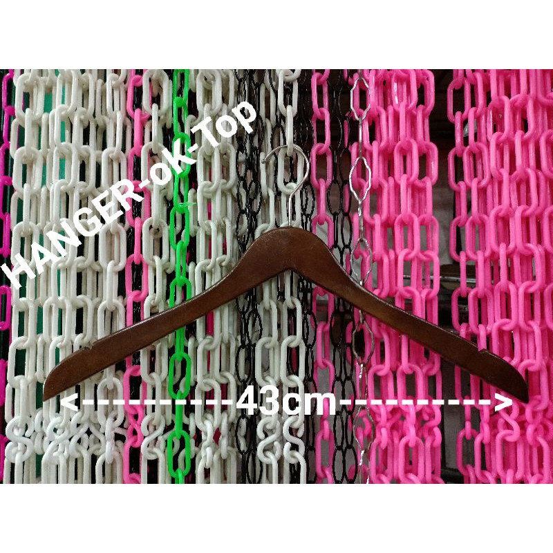 hanger kayu warna coklat / gantungan baju dewasa( 1 BIJI)