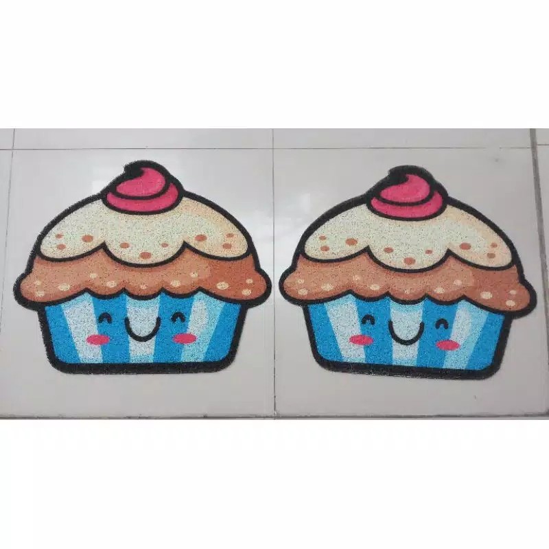 Keset Mie Bihun Printing Lucu Gambar Cup Cake Custom