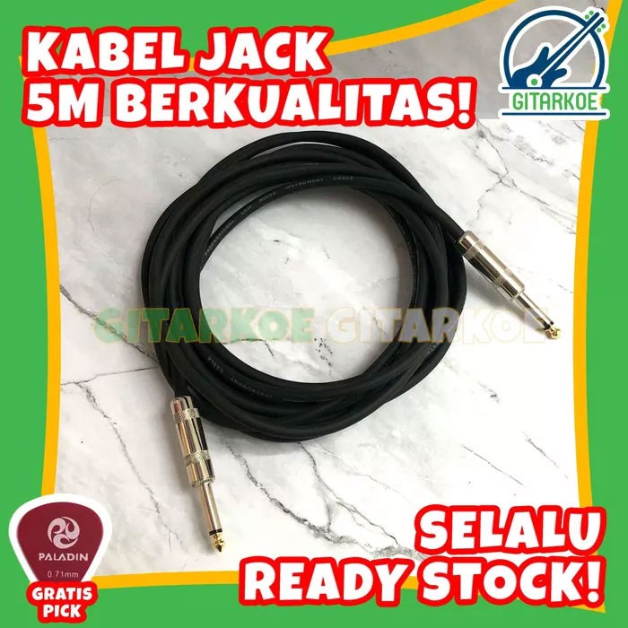 Paladin Premium Quality Kabel Jack Gitar Bass Keyboard 5m