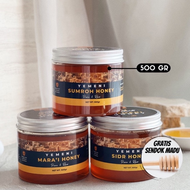 

500 gr Madu Yaman Sidr Baghiyah | Madu Marai /Mara’i | Madu Sumroh Premium High Quality Yemeni Honey