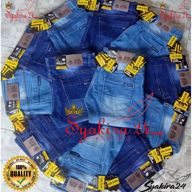 ALBA JEANS HIGH QUALITY CELANA PANJANG PRIA CELANA JEANS PANJANG PRIA