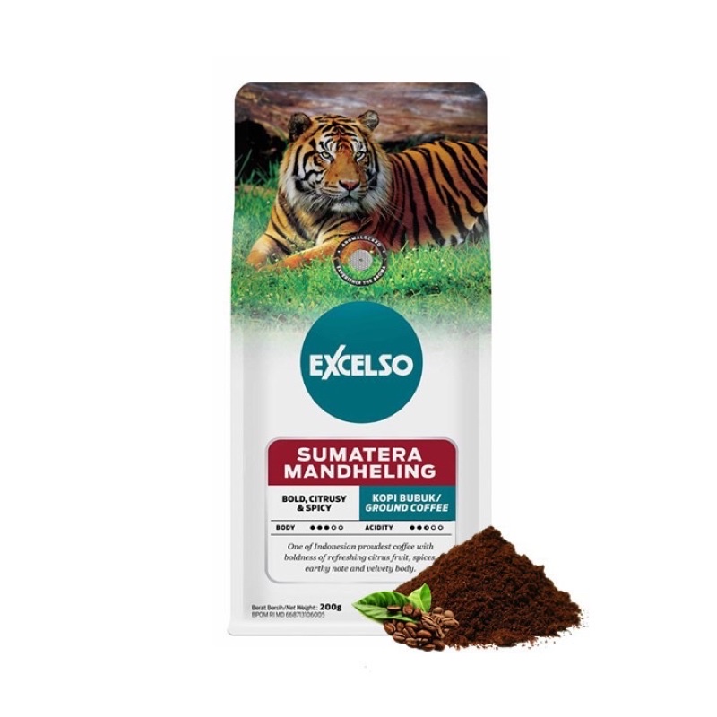 

EXCELSO SUMATRA MANDHELING BUBUK 200GR ( Ground/Bubuk )