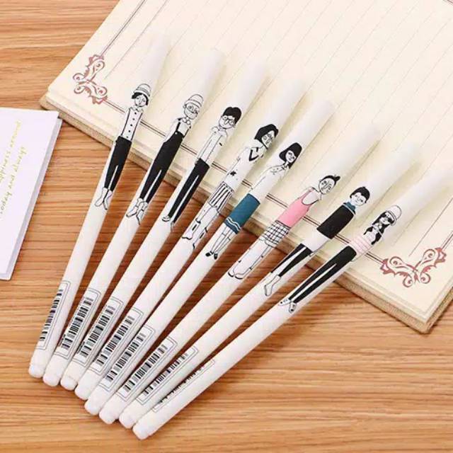 

{WS 0002} Pulpen gel karakter unik lucu - motif gambar orang