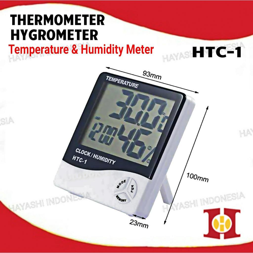 Thermometer Suhu Temperature Hygrometer Humidity HTC1