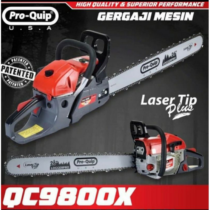Mesin Gergaji Kayu Chain Saw Chainsaw 26" Proquip QC9800X