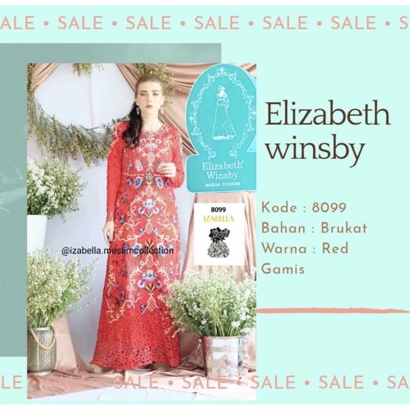 SALE ELIZABETH WINSBY GAMIS PESTA FASHION MUSLIM DRESS MUSLIM