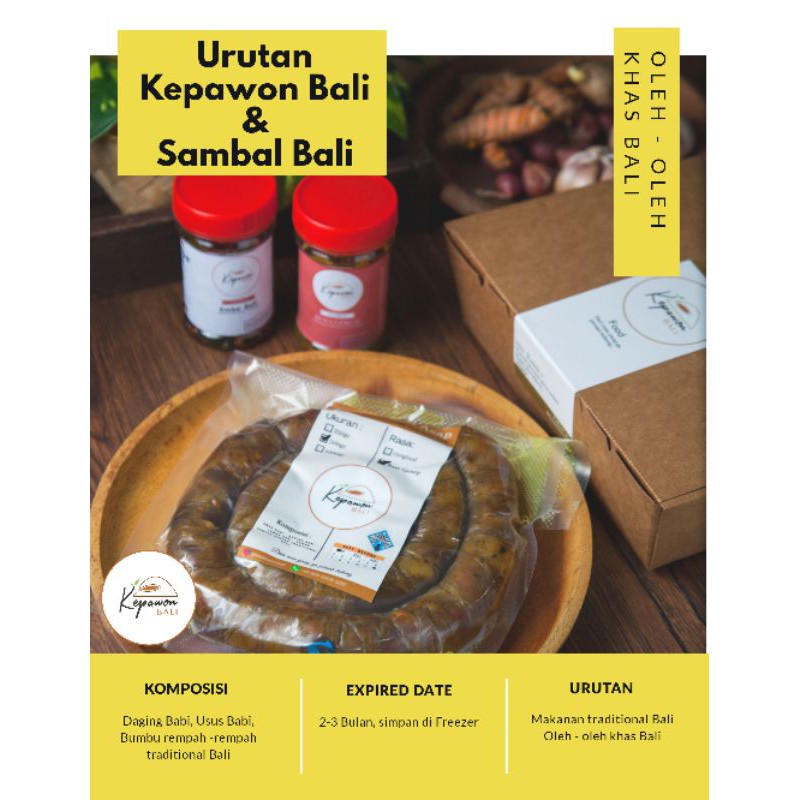 

URUTAN BABI ASAP + SAMBAL SUNA CEKUH / SAMBEL EMBE KEPAWON BALI (OLEH OLEH KHAS BALI)