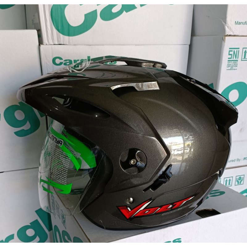 Helm vog volt solid 2 visor half face