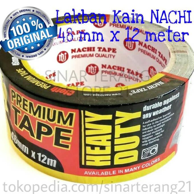 

Promo Lakban Kain Hitam 2" X 12 Meter Nachi Isolasi Plakban Tape Lebar Sin-Ter51 Berkualitas