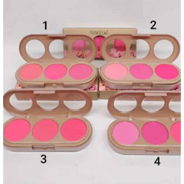 [ECER] BLUSH ON NKD ISI 1/2/3 WARNA+BRUSH