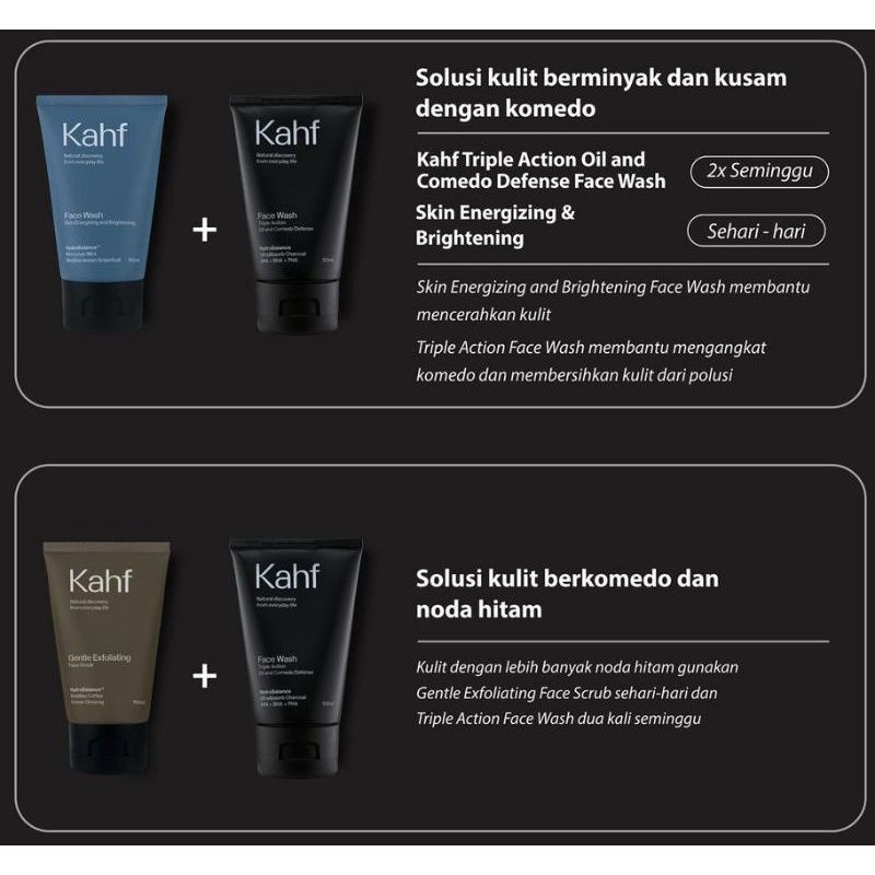 KAHF Face Wash Skincare Pria Halal BPOM Kahf Sunscreen Khaf Face wash Skincare Cowok Kafh Face Wash