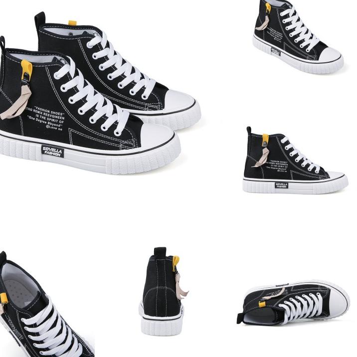 Best Seller.. SOVELLA Harley Sepatu Sneakers Olahraga Sport Kets Wanita Hitam Putiih Import SP1934